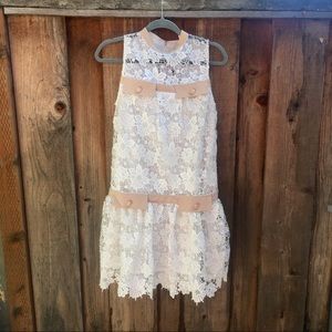 NWT Endless Rose White Lace Drop Waist Dress